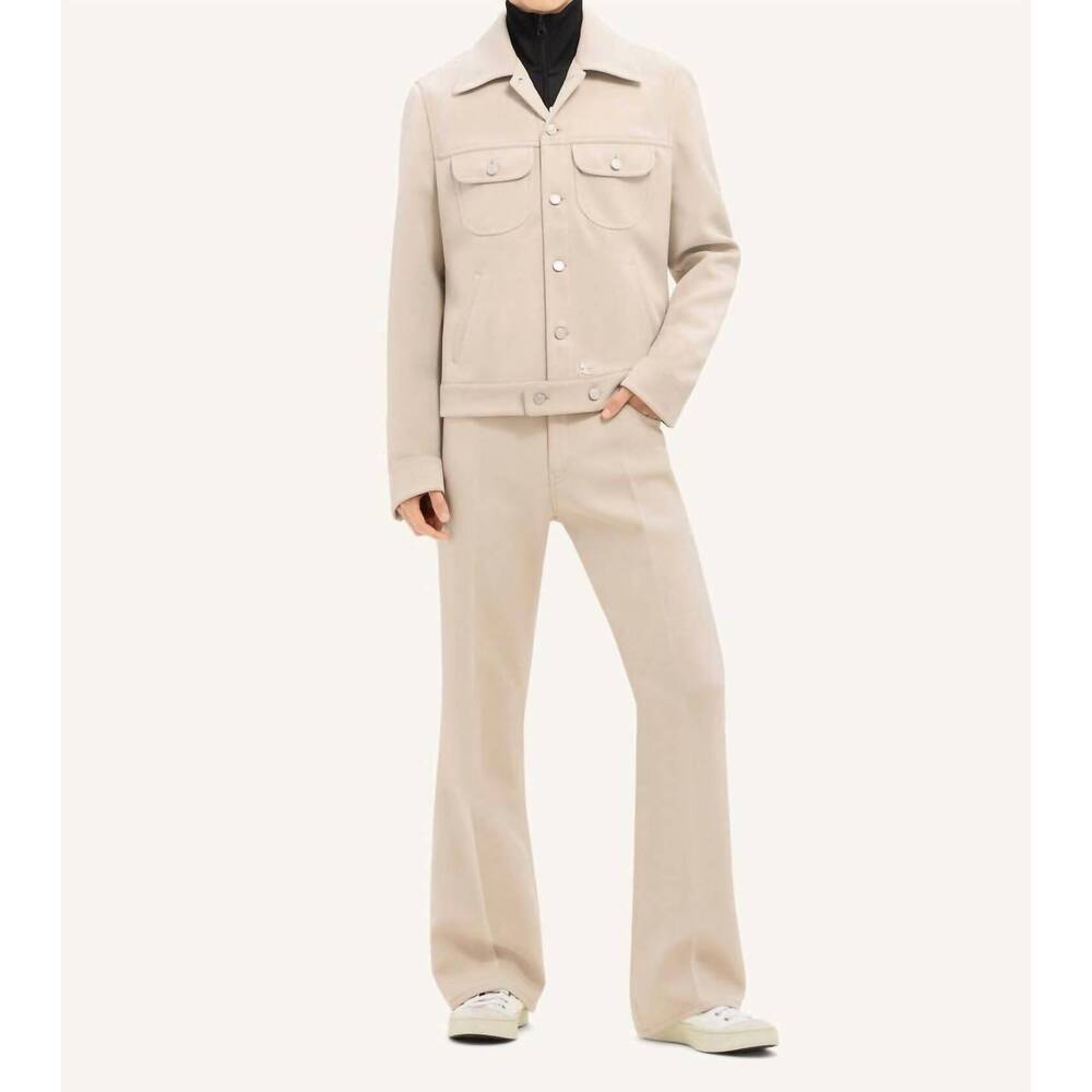 NEW COURREGES men's blouson uniform twill jacket in sand